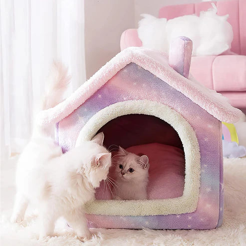 Foldable Pet House Kennel Bed